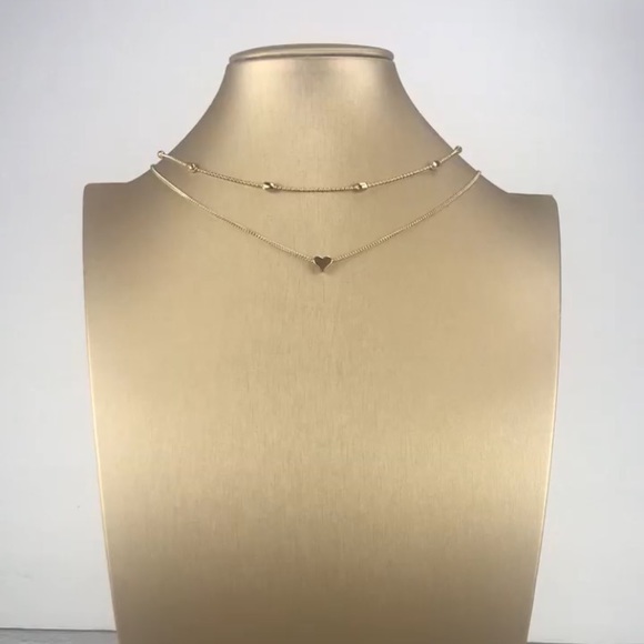 ⚜️[𝟯/$𝟭𝟴]⚜️NEW 2 Layered Tiny Heart Charm Beaded Choker - Picture 6 of 15